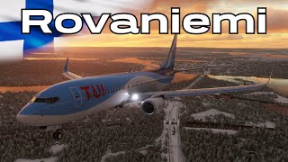 MSFS Winter has Arrived Unbelievable approach into Rovaniemi  TUI 737 [upl. by Nyvek759]