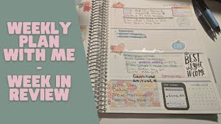 WEEK IN REVIEW  ERIN CONDREN PLANNER  WEEK OF OCTOBER 28TH [upl. by Herbie]