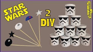 DIY✔✔FÁCIL✔ 2 DIY decoraciones de STAR WARS para una Fiesta [upl. by Lekcim]