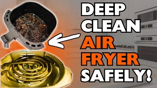 DONT Boil Water in your Air Fryer 🫢 😱 This is How I Clean My Air Fryer Basket and Heating Element [upl. by Leohcin]