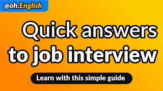 Beat Your Job Interview with These Quick Tips [upl. by Howarth]