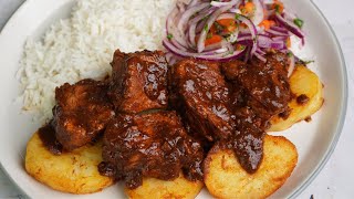 🇵🇪 CARNE DE CERDO A LA OLLA  RECETA FÁCIL Y DELICIOSA [upl. by Llertniuq]