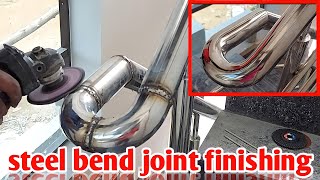 how to steel railing elbow joint finishing  stainless steel  stainless steel railing design home [upl. by Ennayrb789]