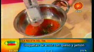 croquetas de arroz con queso y jamon pt3 201012133gp [upl. by Haleelahk]