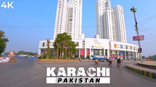 Karachi 4K Drive  DHA Phase 5 to Karachi Port Trust  Pakistan 🇵🇰 [upl. by Ielirol]