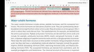 The chemical classifications of hormones [upl. by Liliane762]