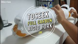 TOSEEK Full Carbon Rigid Fork 29er Unboxing and Overview [upl. by Dahc463]