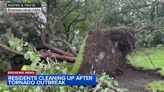 Indian Head Park residents clean up after tornado outbreak [upl. by Pebrook959]