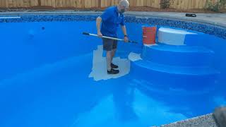 Pool painting with epoxy paint 2 [upl. by Asilem]