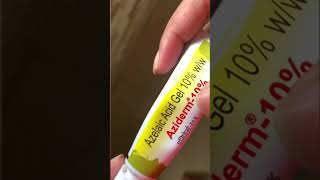 Aziderm 10 cream azelaic acid gel cream review pharmacy review skincarereview [upl. by Kcirderf]