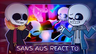 Sans aus react to GGUnderfell Sans vs Undertale Sans [upl. by Asaeret568]