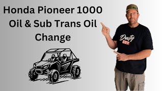 Honda Pioneer 1000 Oil and Sub Trans Oil Change [upl. by Enelra]