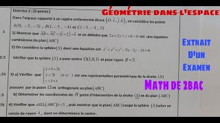 geometrie dans lespacemath de 2 bac [upl. by Eilojne]