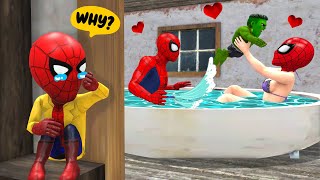 Hulk x Spider Man Love Story vs Younger Brother in Granny Hospital  Funny Horror Animation [upl. by Yeniar]