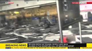 Brussels Attack Inside The Airport After Bombings [upl. by Ynohtna476]