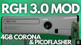 Instalacja RGH 3 w Xbox 360 Slim 4 GB Corona  PicoFlasher RGH 3 [upl. by Nedia]