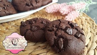 Knusprige Schokokekse 😍 Chocolate Cookies👉 PampS Backparadies ♥ [upl. by Bella18]