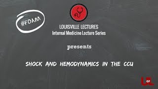 Shock and Hemodynamics in the CCU with Dr Brown [upl. by Nanyt]