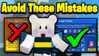 Avoid These MISTAKES In The Sticker Update  Bee Swarm Simulator [upl. by Anig427]