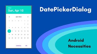 Android Date Picker Dialog  Kotlin 2022 [upl. by Ducan829]