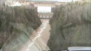 Abitibi Canyon Dam from Helicopter [upl. by Kalk]