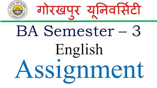 BA Semester 3 Assignment Complete Information  Only for DDUGU Campus students  Nor for Colleges [upl. by Barling]