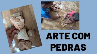 ARTE COM PEDRAS Brincando com a natureza  materiais não estruturados  EDUCAÇÃO INFANTIL [upl. by Platto]