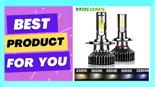 YHKOMS 80W 14000LM Car Headlight  H4 H7 H1 LED H8 H9 H11 4300K 5000K 6500K 8000K 25000K Headlights [upl. by Ettenil]