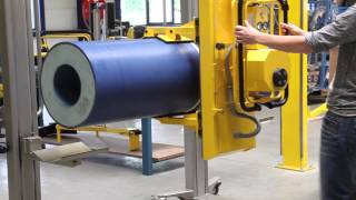 Flexo Print Sleeve Handling Rotary Action Fexoprint Sleeve Handler [upl. by Neerol]