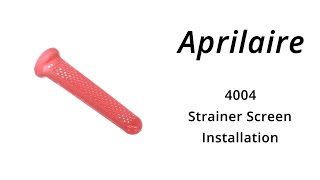 AprilAire 4004 Strainer Screen Installation [upl. by Asylem]