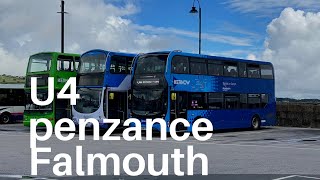 Full route U lines U4 Penzance to Falmouth first kernow [upl. by Ettennyl745]