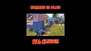 iPhone 15 Plus 1v4 clutch🔥bgmi viralshort viralreelsshots reels pubg viralvideo shortfeed [upl. by Nalod110]