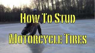 How to Stud Motorcycle Tires [upl. by Nauwtna]