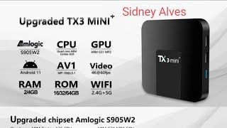 Tv Box Tanix Tx3 Mini Android 11 Amlogic 216G apresentação [upl. by Cornew]