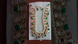 Myntra review jwelleryset zaweriMyntra kundan jwellery set👍♥️ [upl. by Tenej]