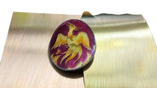 How To Chasing and Repousse 22k Apricot Gold Pendant 1 [upl. by Thielen]