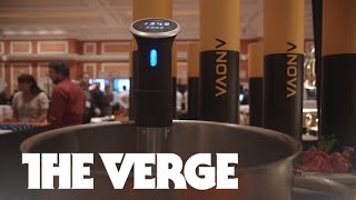 We made steak at CES with the Anova sous vide cooker [upl. by Eniagrom]