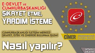 CİMER BAŞVURU 2024  EDevlet Şikayet etme amp Cimer iletişim ve Cimer Şikayet etme  YENİ [upl. by Ethel]