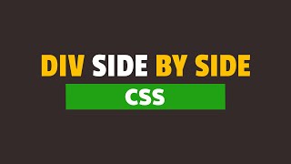 How to Put Two Divs Side By Side in HTML and CSS [upl. by Aisayn]