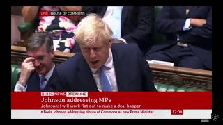 Boris Johnson Right Honourable Gentleman Put Up Taxes On Pensions and Corporations Slow Mo [upl. by Warrin]