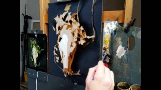 Deer Skull Still Life in Oils Dead Colouring Part 2 [upl. by Enyala]