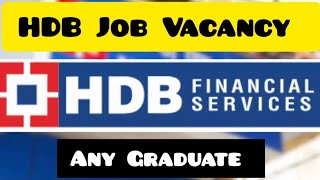 HDB Financial Services Walk in Interview Pune  HDB Bank Job Vacancy  HDB Bank Hiring [upl. by Yanarp]