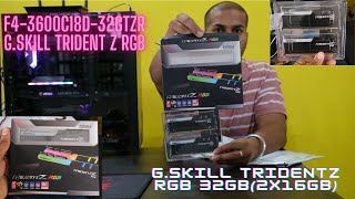 GSkill Trident Z RGB 32GB 2x16GB DDR43600MHz CL18222242 135V F43600C18D32GTZR [upl. by Lehctim]