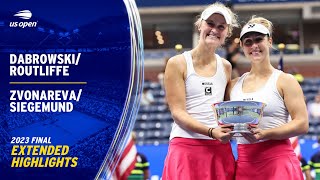 DabrowskiRoutliffe vs ZvonarevaSiegemund Extended Highlights  2023 US Open Final [upl. by Sidky]