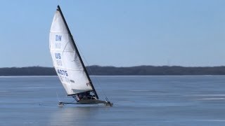 Iceboating on Clear Lake Iowa [upl. by Anor750]