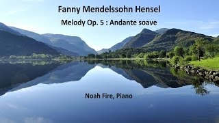 Fanny Mendelssohn Hensel  Melody Op 5  Andante soave [upl. by Terris]