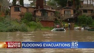 Flooding Forces Some Evacuations In Guerneville [upl. by Ettennan241]