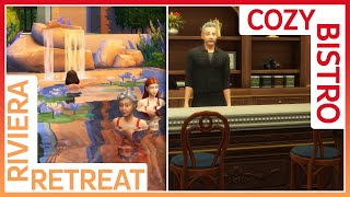 Oh The Destinations Youll Go  The Sims 4 Cozy Bistro amp Riviera Retreat Kit Review [upl. by Naxela]