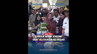 MIRIP JOKOWI Gaya Gibran Borong Dagangan saat Blusukan ke Pasar Salewangan [upl. by Inna486]