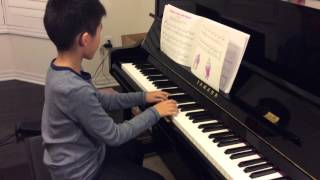 Piano John thompsons easiest piano course PART 4 melody in the left hand at the ball [upl. by Anilorac536]